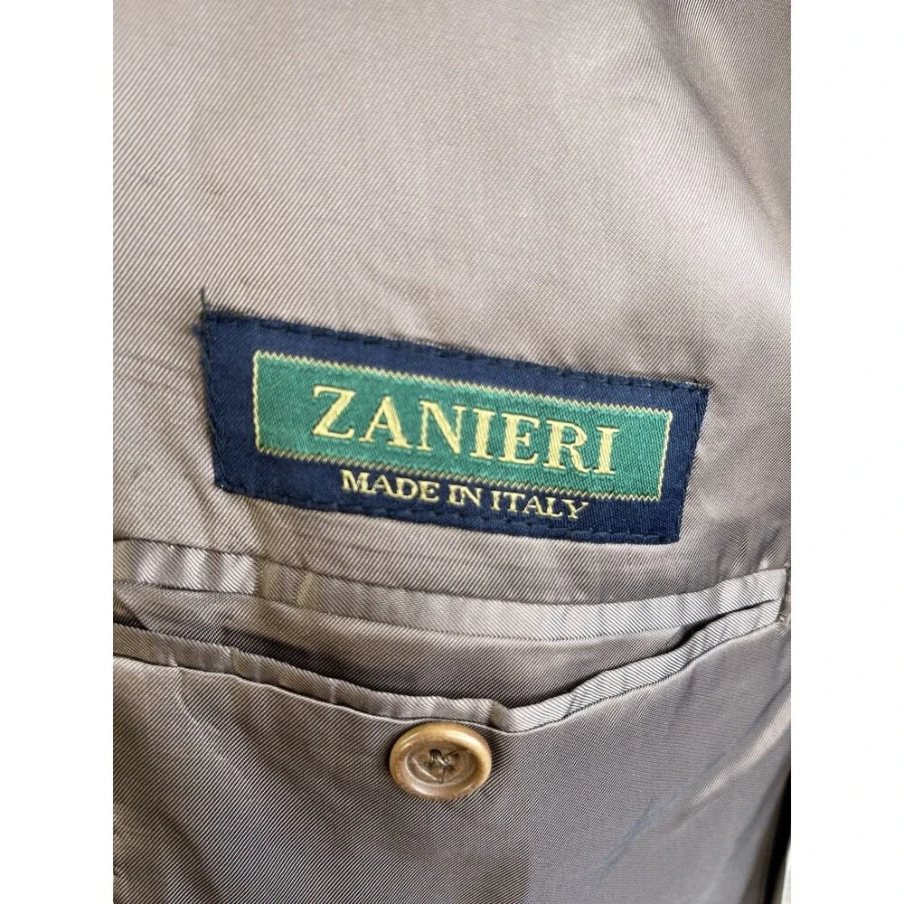 Roberto Zanieri Lanificio di Pray Italy Men 48R Hopsack Silk Wool Sport Blazer